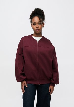 Sweatjacke - bordeaux
