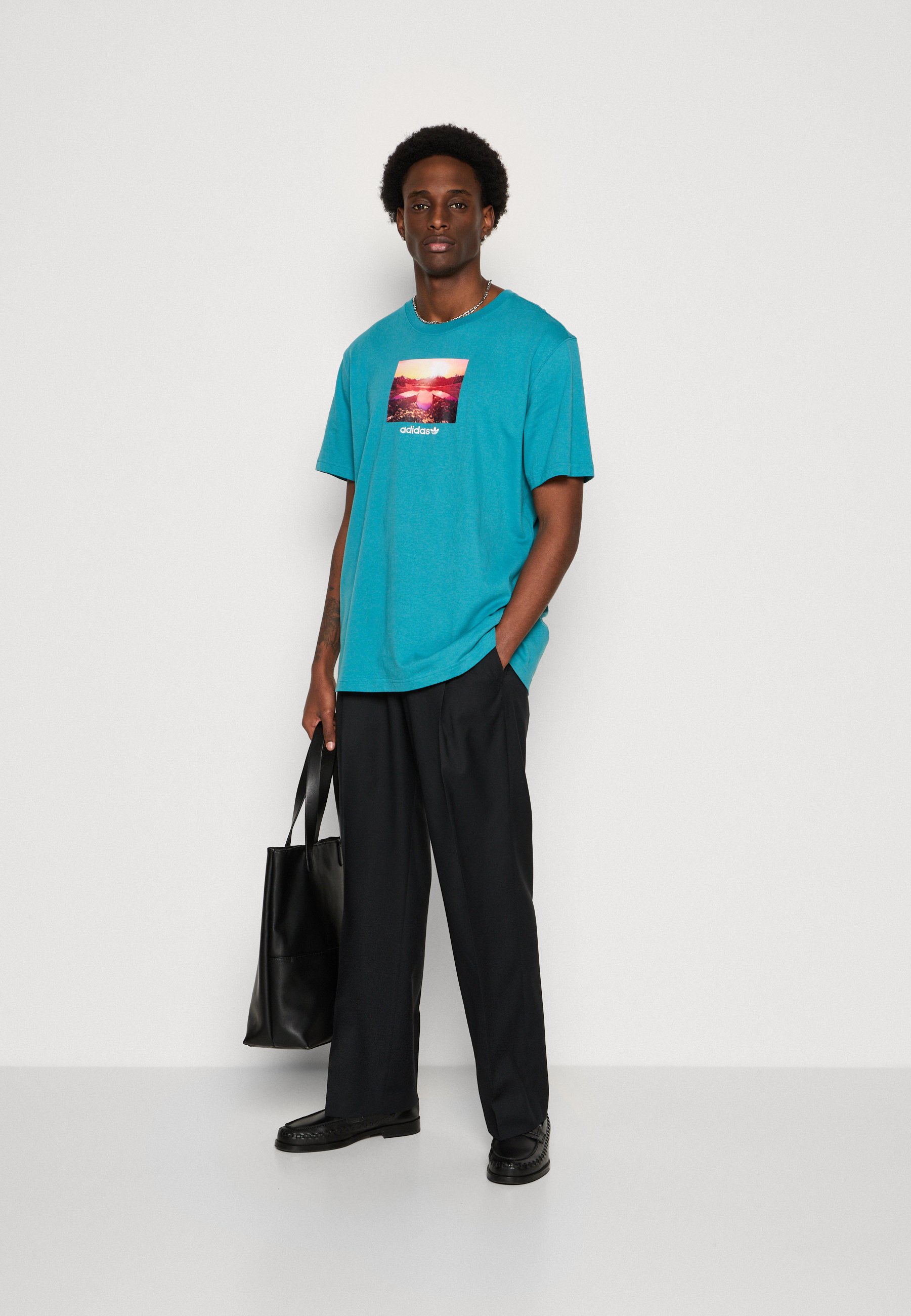 turquoise adidas top