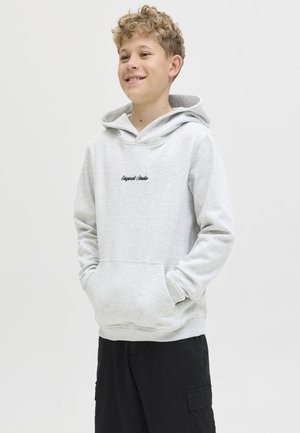 Jack & Jones Junior, JORNORREBRO - Felpa con cappuccio - white melange