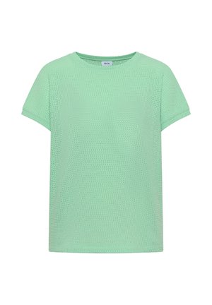 Cecil, T-SHIRT WITH BOAT NECK IN A POINTELLE LOOK - T-shirt basique - juicy lime
