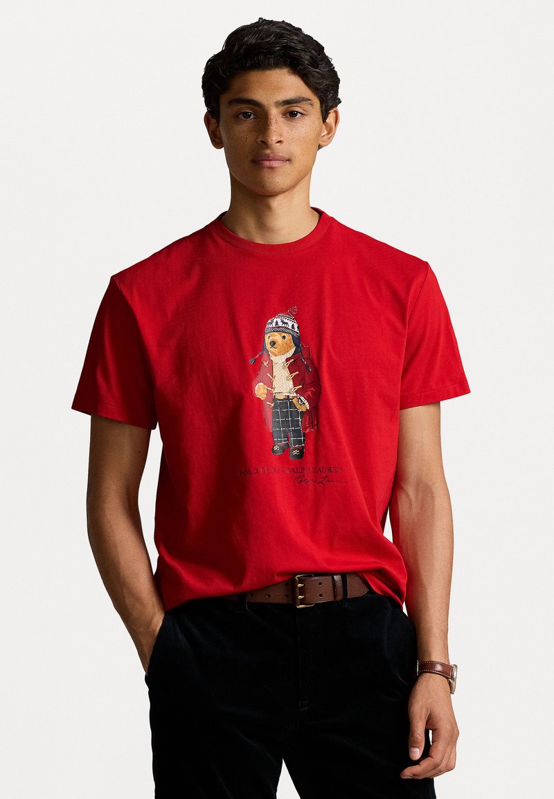 Polo Ralph Lauren CLASSIC FIT POLO BEAR JERSEY T SHIRT - Tricou cu imprimeu - red