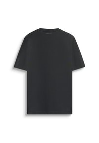 Camiseta negra de manga corta vista desde atrás con un pequeño logo "MORATO" cerca del cuello.