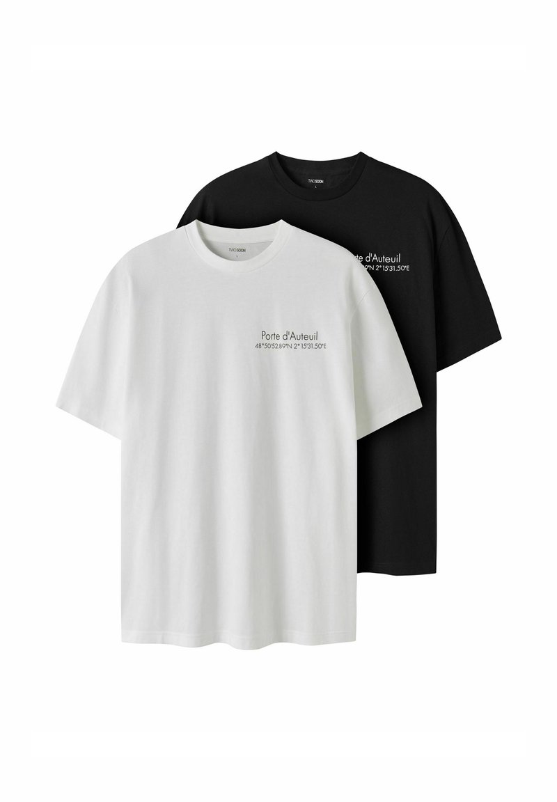 TWO SOON 2 Pack Logo - T-shirts print - black/sort - Zalando.dk