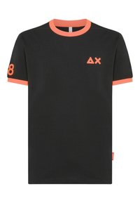 Sun68 T-shirt basic - nero/corallo