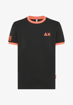 Sun68 T-shirt basic - nero/corallo