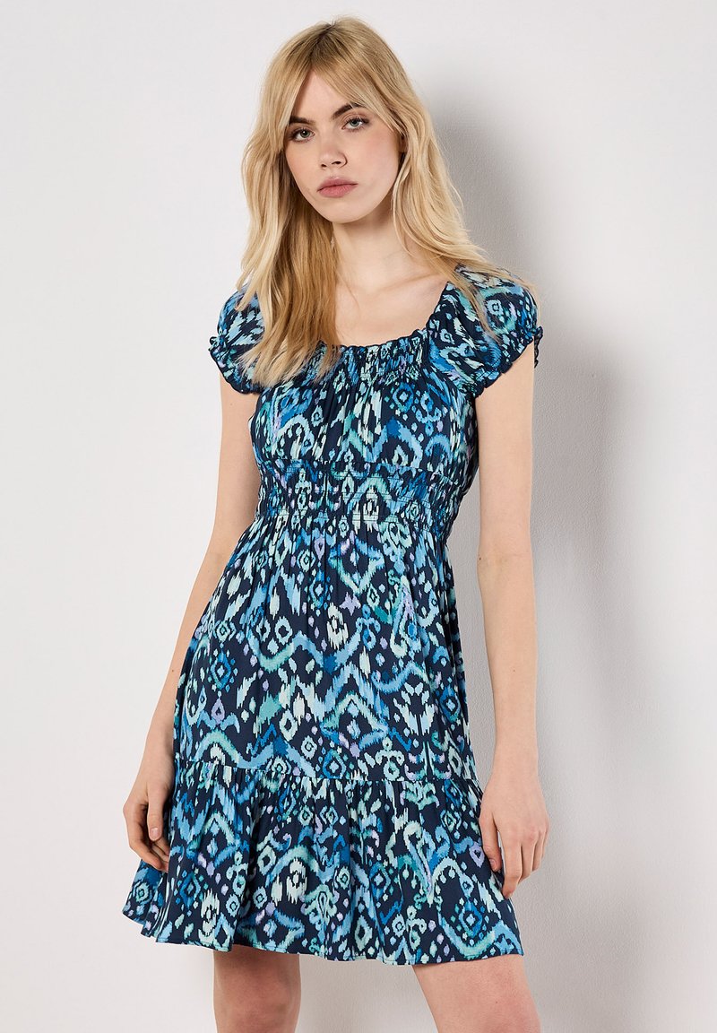Apricot APRICOT COLOURFUL IKAT MILKMAID MINI DRESS - Hverdagskjole - navy