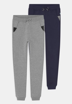 BASICS - Pantalones deportivos - nachtblau/nebel melange