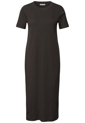 Street One, MIDIKLEID IN RIPPSTRUKTUR MIT RUNDHALS - Robe pull - black coffee