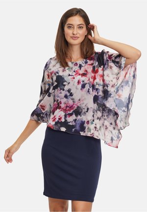 Vera Mont MIT BLUMENPRINT - Cocktailkleid/festliches Kleid - rosé dark blue