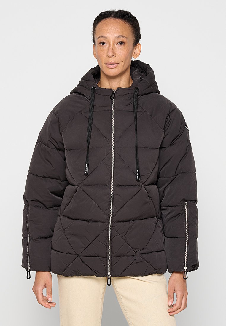 Replay Winterjas zwart