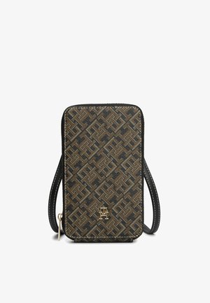 Tommy Hilfiger, TOMMY HILFIGER HILFIGER ICON PRINT ZIP-AROUND CROSSBODY POUCH - Sac bandoulière - black mix