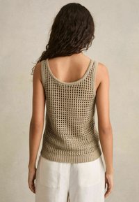 Reiss REGULAR FIT - CLAUDIA OPEN - Toppi - stone