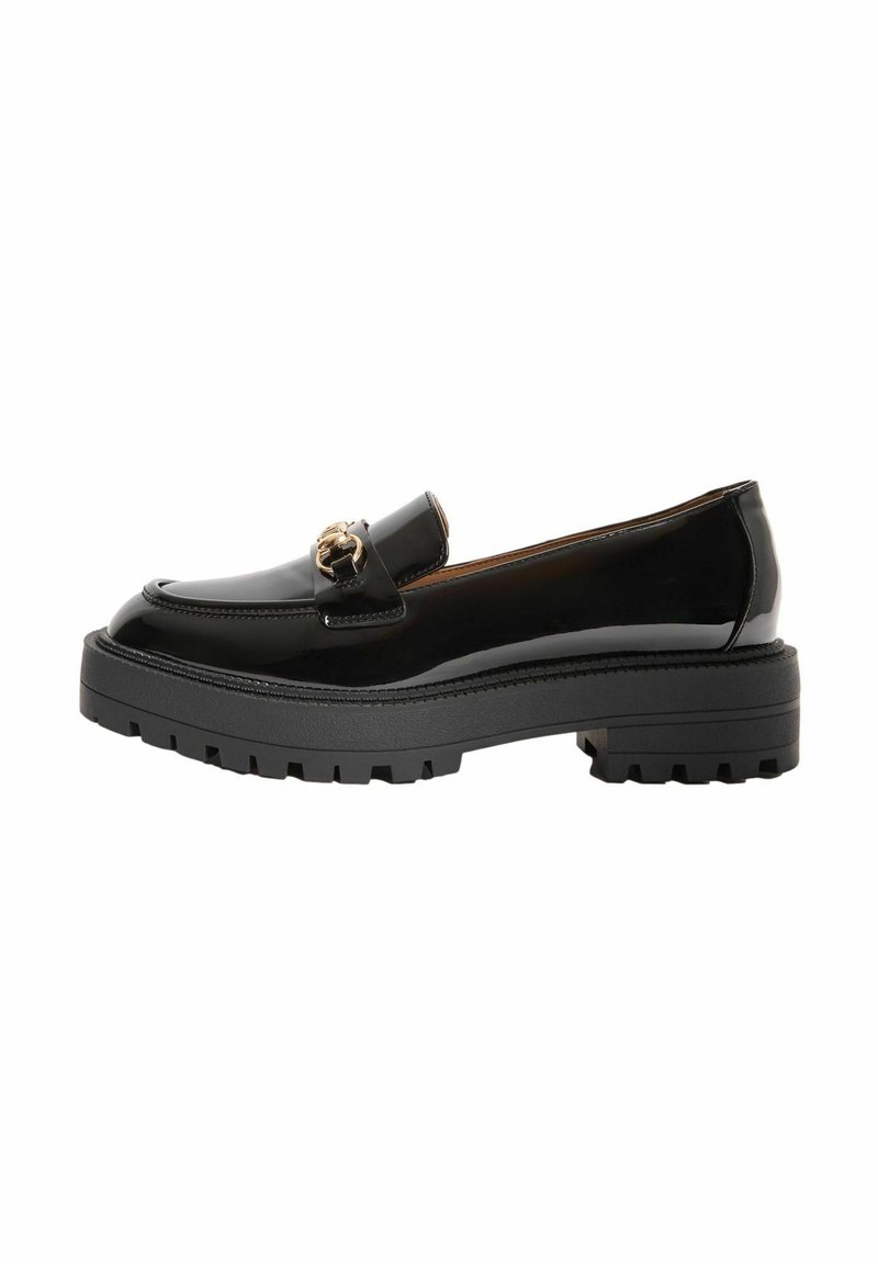 Lipsy REGULAR FIT - WF CHAIN DETAIL CHUNKY LOAFERS - Slipper - black ...
