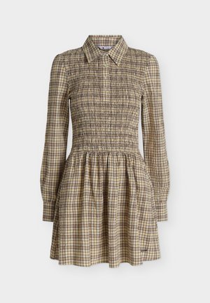 Tommy Jeans, MINI DRESS  - Φόρεμα πουκάμισο - beige yellow check