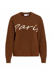 VILUNA RUNDHALS - Neule - chocolate brown