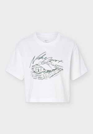 Nike Performance, TEE SLAM CROP - Μπλουζάκι με στάμπα - white