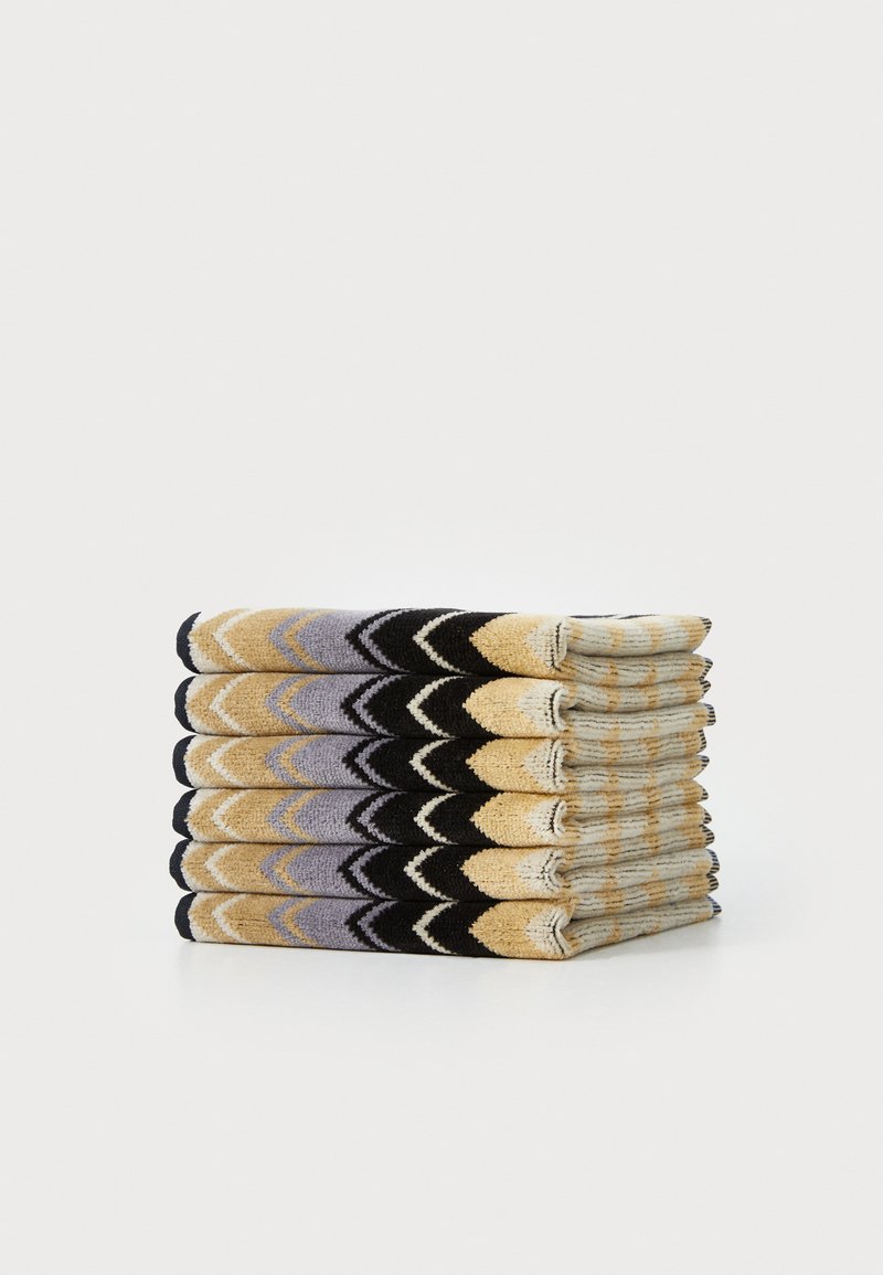 Missoni - GIACOMO FACE TOWEL BOX 6 PACK - Set de serviettes - black multicolor, Agrandir