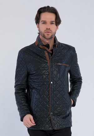 Leather jacket - black zig