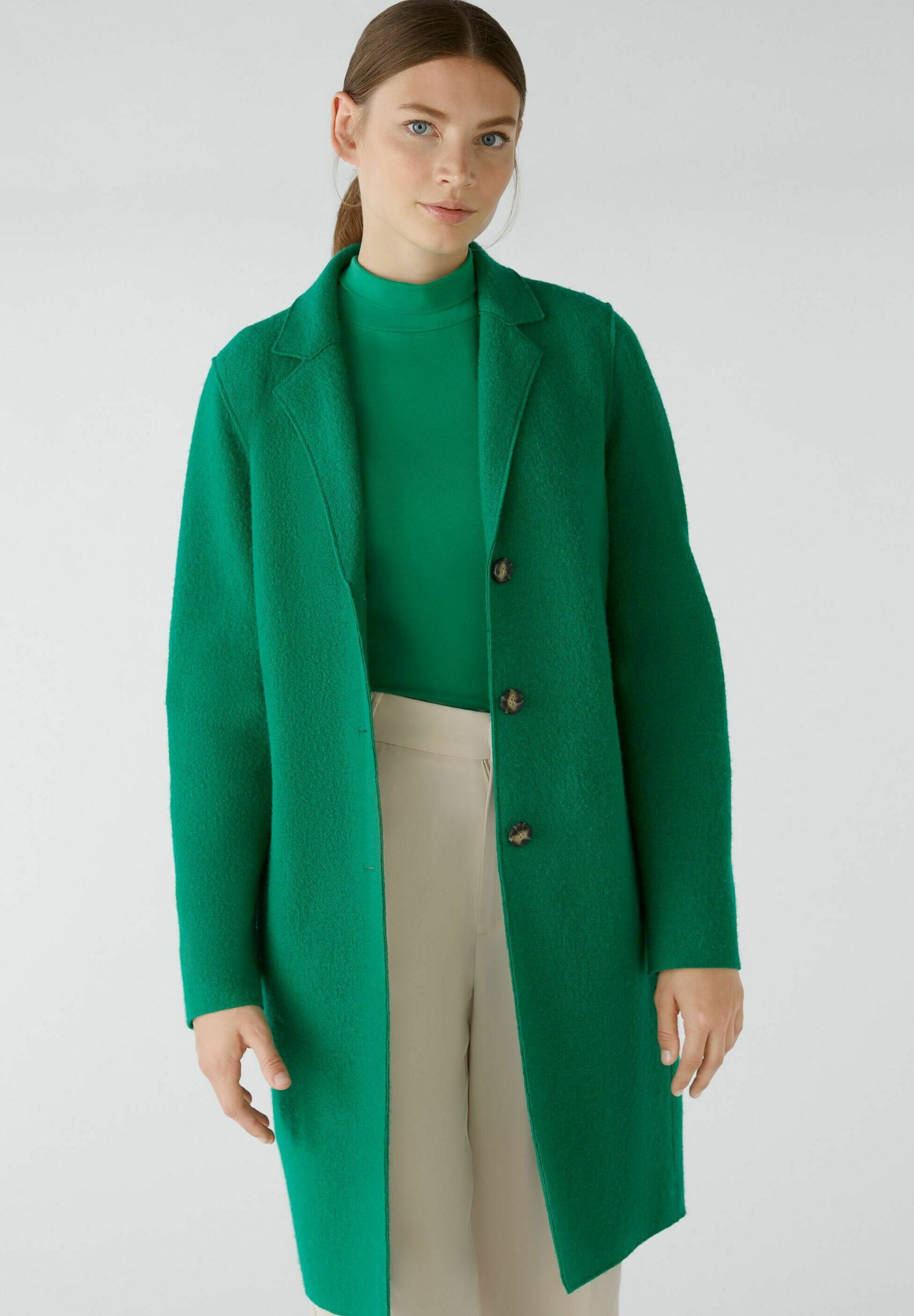 Oui MAYSON - Klassischer Mantel - green/grün - Zalando.de