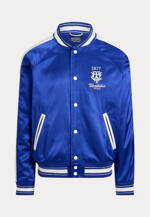Polo Ralph Lauren, WIMBLEDON SATIN BASEBALL JACKET - Bombera - graphic royal/deckwash white