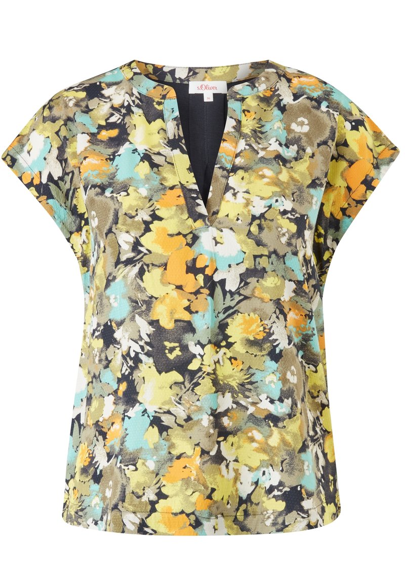 Damen T-Shirts | s.Oliver T-Shirt print blue graphite aop/dunkelblau - KO45502 Damen T-Shirts | s.Oliver T-Shirt print blue graphite aop/dunkelblau - KO45502