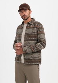 NO EXCESS PATTERNED JACQUARD - Summer jacket - taupe