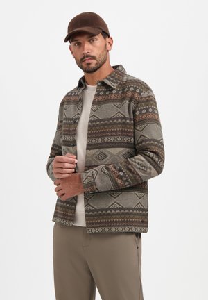 PATTERNED JACQUARD - Leichte Jacke - taupe