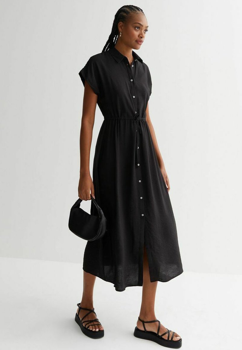 New Look Tall TALL BUTTON FRONT SHIRT DRESS Shirt dress black