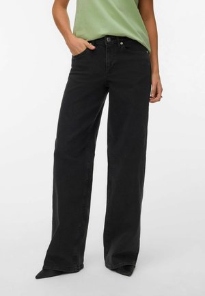 VMSANDIE-STRETCH MID RISE WEITER BEINSCHNITT - Pernera ancha - black denim