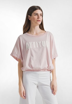 FADED WIDE - Print T-shirt - coral rose