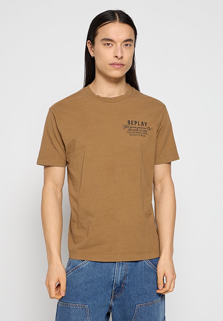Replay T-shirt print bruin