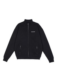LOGO TRACK - Sweatjacke - washed black/white gum