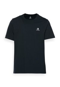 EMBROIDERED STAR CHEVRON TEE UNISEX - Lihtne T-särk - black