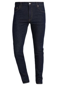 Tmavě modré džíny skinny s klasickým pět kapesním designem, stříbrnými detaily a hladkou strukturou. Ideální pro volný čas.