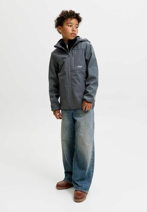 Jack & Jones Junior, JJTHEO SOFTSHELL JACKET NOOS JNR - Softshell jakker - asphalt