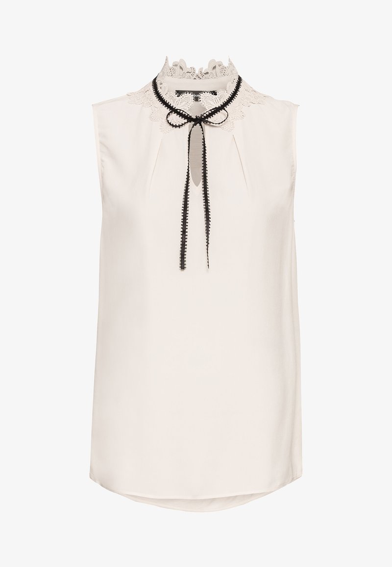 Hallhuber Mit Spitzenkragen Bluse White Weiss Zalando At