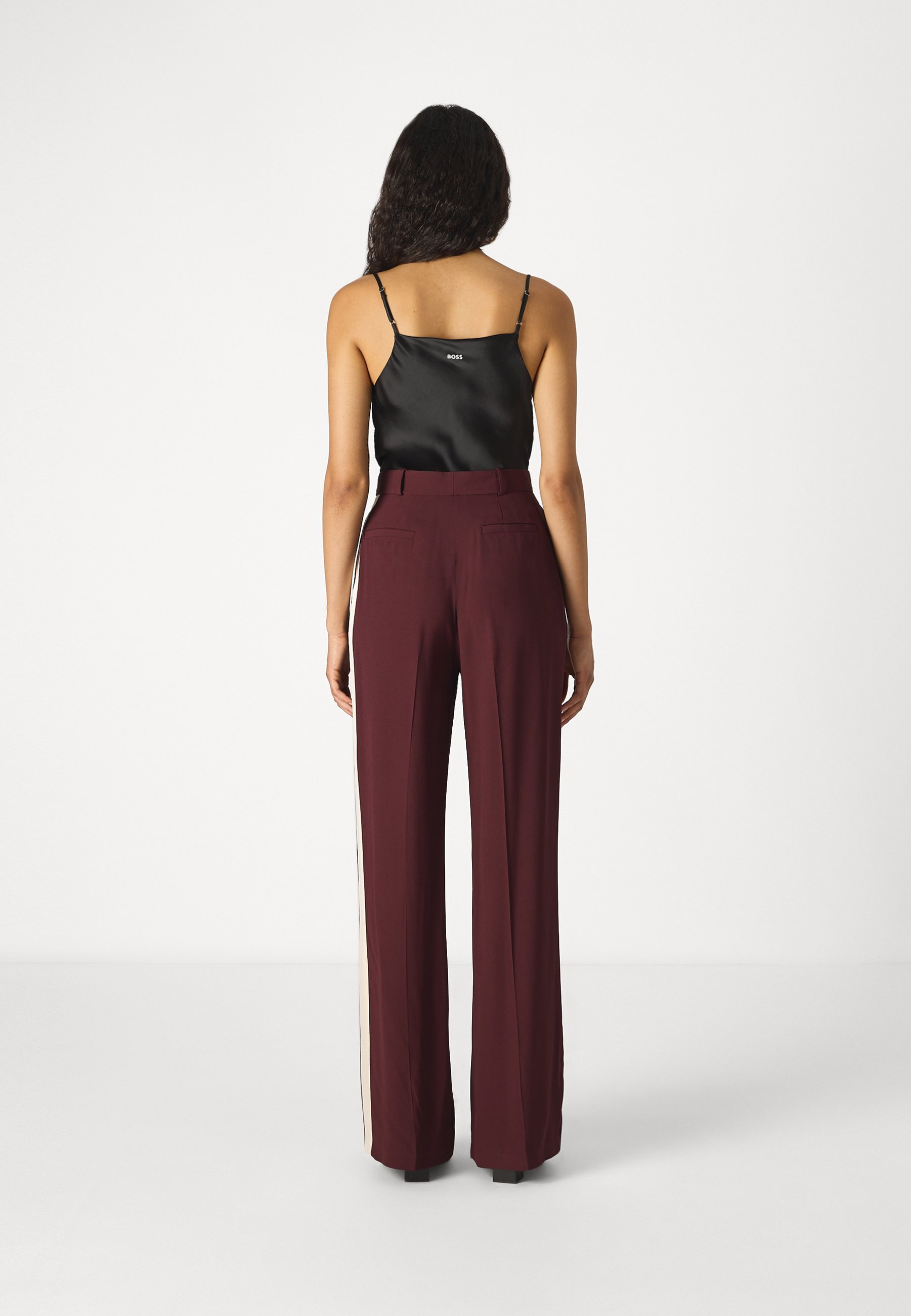 Elisabetta Franchi WOMEN'S PANTS - Trousers - rouge noir