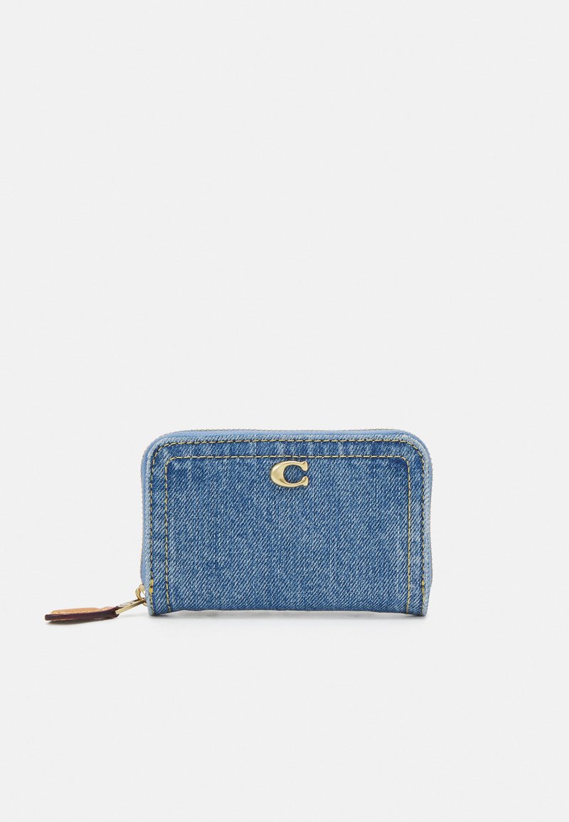 Coach ESSENTIAL SMALL ZIP AROUND CARD CASE Wallet indigo/blue denim