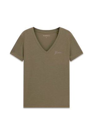 Guess, NEW SS VN MINI LOGO TEE - T-shirt basique - olivgrün