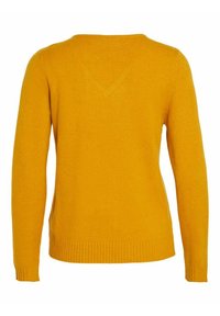 VILA VIRIL V-NECK L/S  NOOS - Stickad tröja - arrowwood