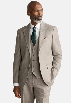 REGULAR FIT SIGNATURE MARZOTTO ITALIAN - Anzugsakko - neutral