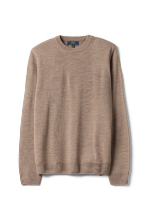 OVS, CREW-NECK KNIT JERSEY JUMPER, REGULAR FIT - Jersey de punto - dark beige