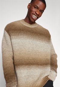 Selected Homme SLHGAARD RELAXED CREW NECK - Pulóver - chinchilla detail/multi color
