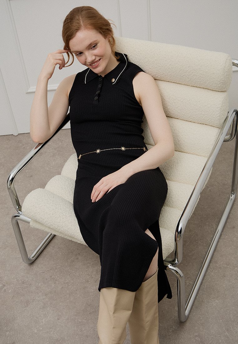 Scotch & Soda Gebreide jurk zwart