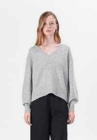 Vero Moda VMBOOM V NECK VER - Trui - light grey