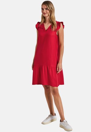 MIT DETAILS - Jurk - rot