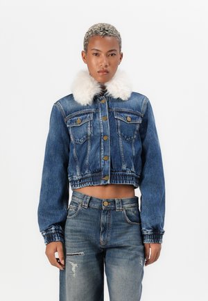 BEATO BOMBER OCEAN WAVE - Giacca di jeans - lavaggio medio scuro