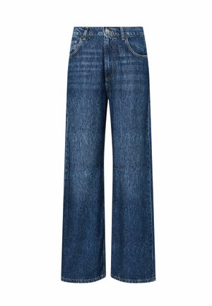 LIU JO, LIU JO STRAIGHT JEANS WITH RHINESTONES - Jean boyfriend - blue denim