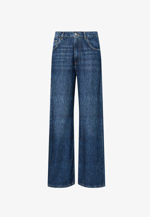 LIU JO, LIU JO STRAIGHT JEANS WITH RHINESTONES - Jean boyfriend - blue denim