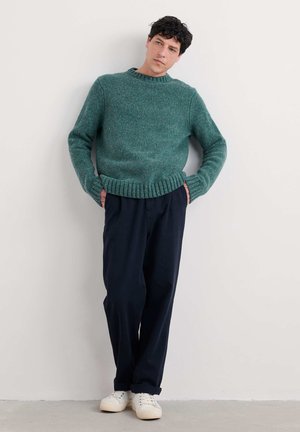 BIZEN - Svetrík - teal - dark lake